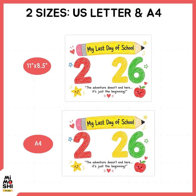 Last Day of School 2026 Handprint Craft Printable, Preschool Graduation ...