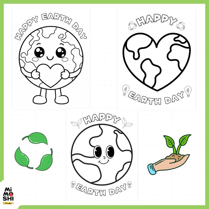 Earth Day Craft Printable for Kids | Happy Earth Day Tissue Paper Art ...