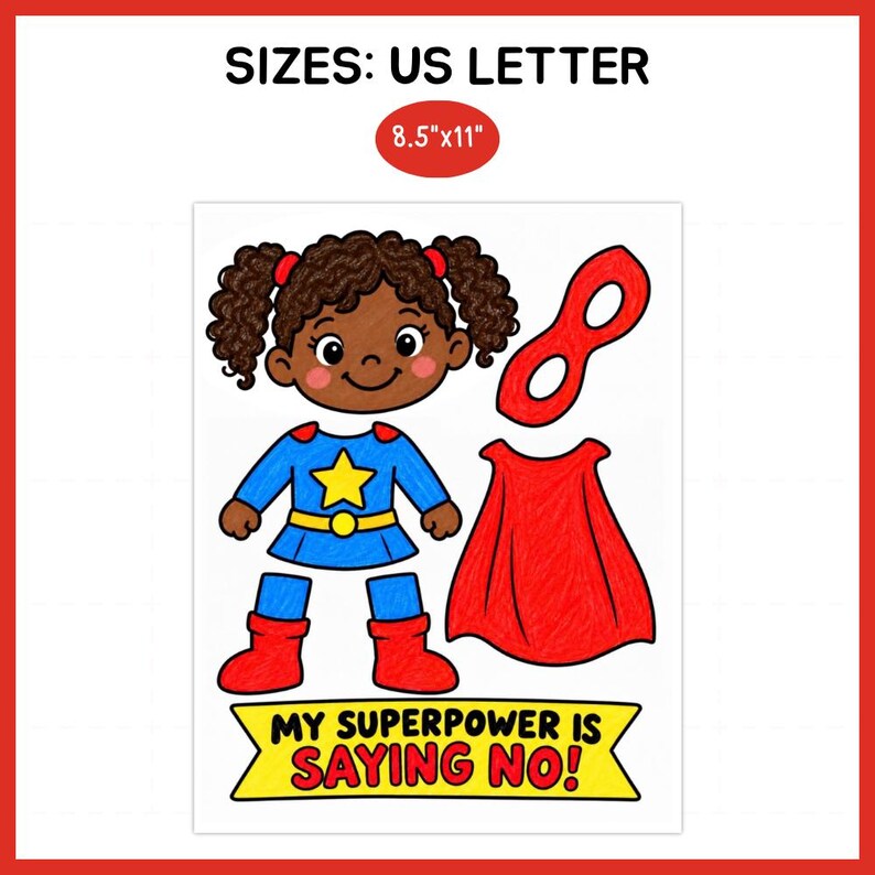 May Print Lettering Red Ribbon Week Superhero Craft Printable, Say No to Drugs Activity ...