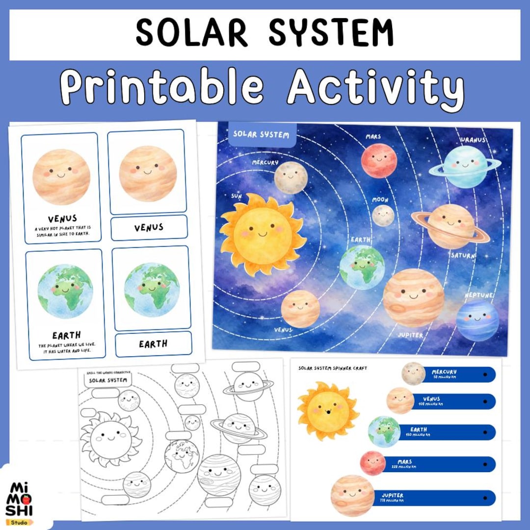 Solar System Printable Activity Pack | Kindergarten, 1st Grade Space ...