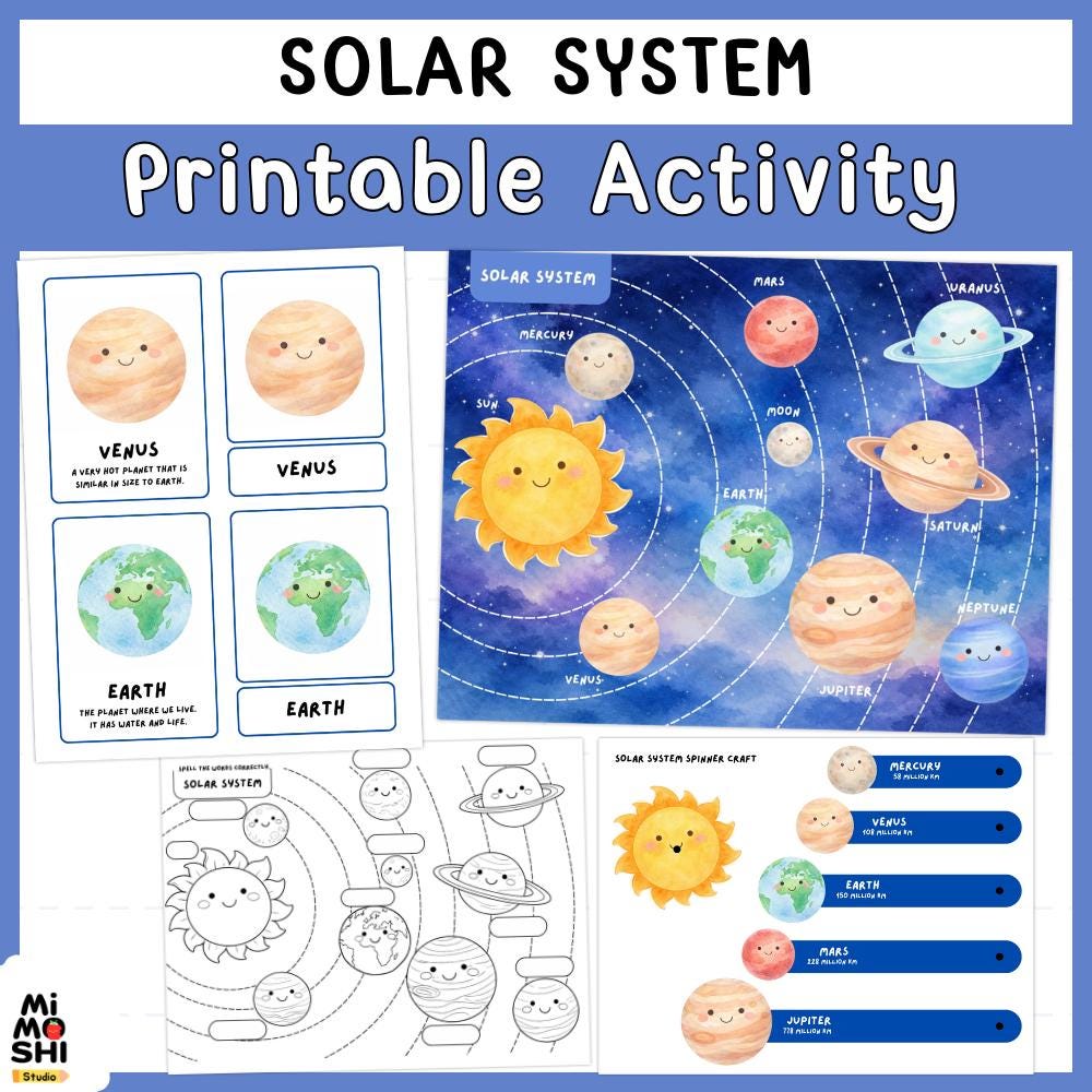 Solar System Printable Activity Pack | Kindergarten, 1st Grade Space ...