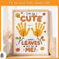 Fall Handprint Craft Printable, Preschool Autumn Keepsake Activity, Leaves Fall for Me Toddler Daycare Worksheet, Color & B-W PDF product logo