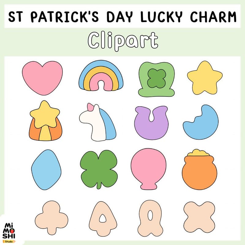 Lucky Charms Marshmallow Clipart - Etsy