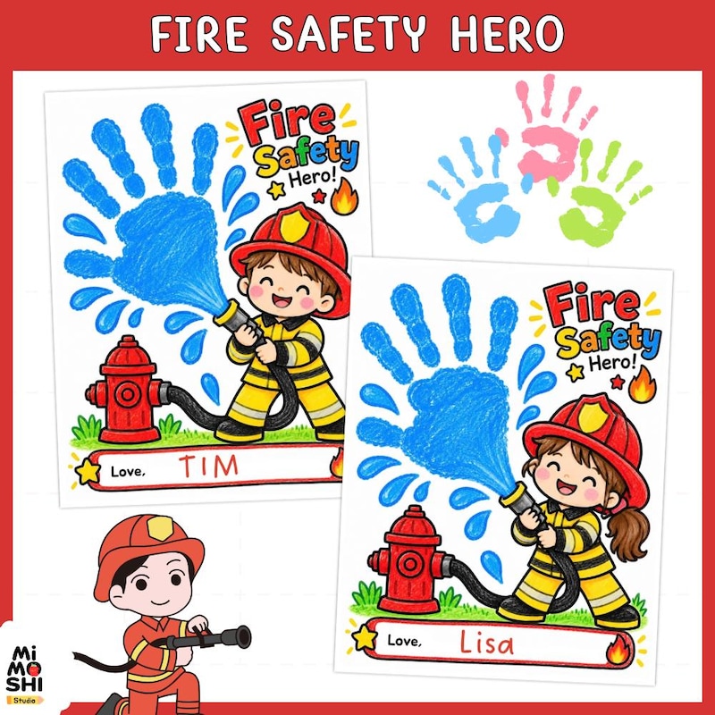 Cute Firefighter Craft - Etsy