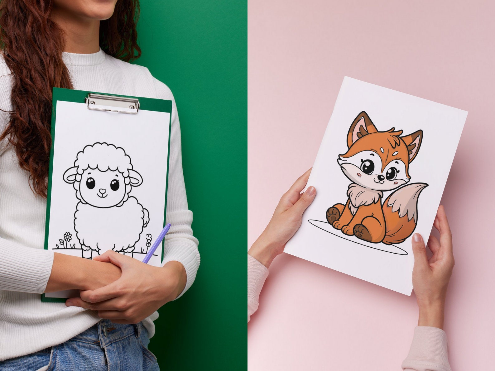 Cute Animals Coloring Book Pages for Kids Coloring Pages, Easy to Color ...
