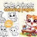 Cute Animals Coloring Book Pages for Kids Coloring Pages, Easy to Color ...