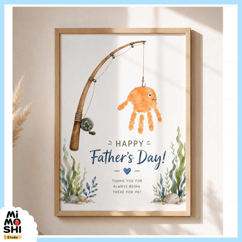 20 Fabulous Fish Crafts For Kids 10 Father's Day Fishing Handprint Craft Printable, DIY Keepsake Gift…