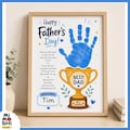 Father\u2019s Day Handprint Craft Printable, Best Dad Trophy Keepsake, Kids Handprint Art, DIY Father\u2019s Day Gift, Preschool Craft Template product logo