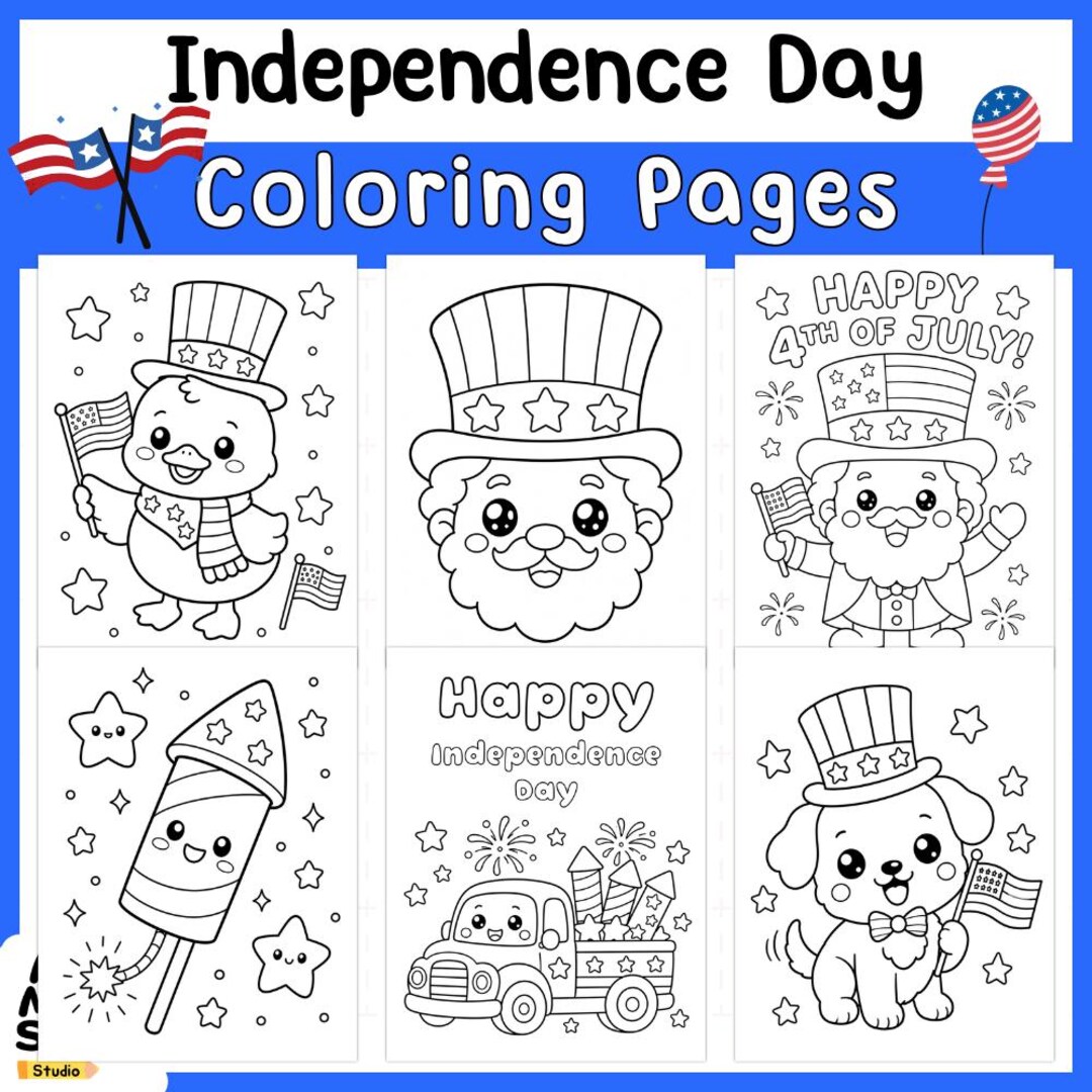 Independence Day Coloring Pages for Kids | 16 Cute 4th of July ...