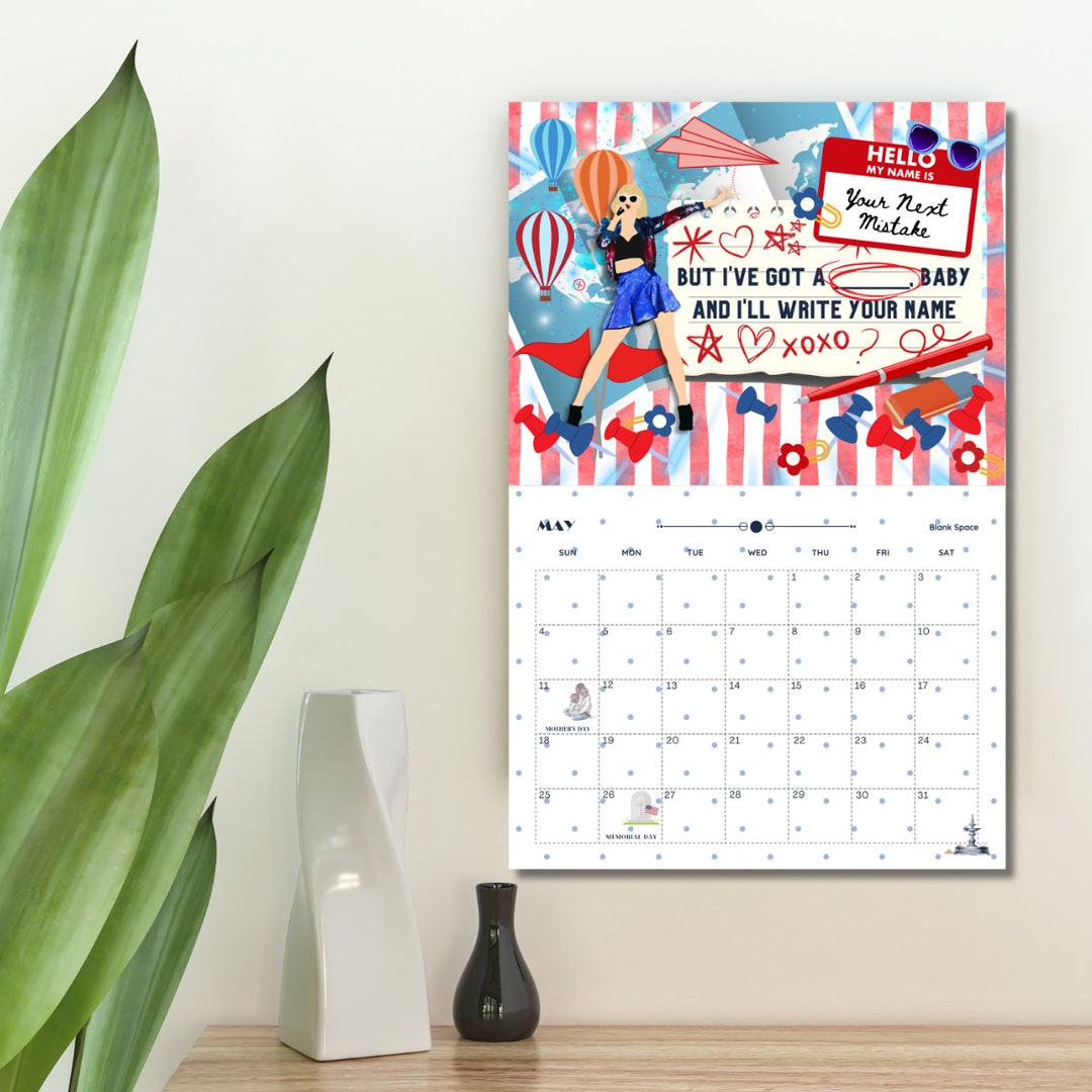 Taylor Swift "roaring Twenties/20s" Lyrics 18month Wall Calendar (jun