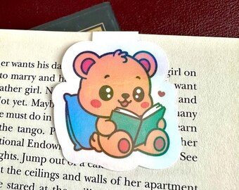 cute reading animals magnetic bookmark