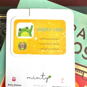 cute animal library card magnetic bookmark