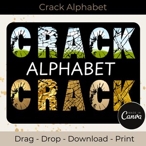 Distressed Font Digital Alphabet