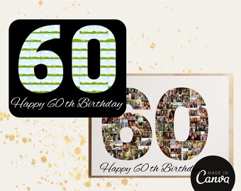 60th Birthday Photo Collage Gift Template