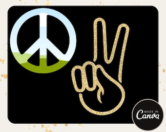 Peace Sign Canva Template
