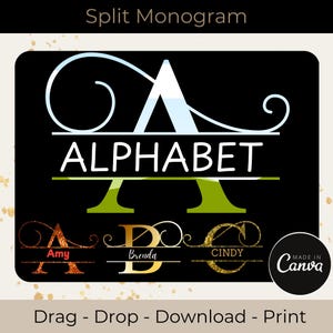 Monogram Alphabet Letters