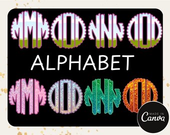 Monogram Embroidery Alphabet Frame