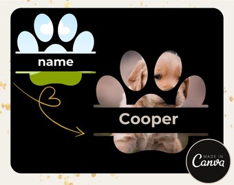 Dog Paw Canva Templates