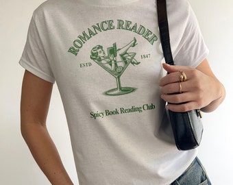 Y2K Baby Tee, Bookish Shirt, Baby Tee Y2k, jaren '90 Crop Top, Romantiek Reader Top, Y2k Crop Top, Romantische Streetwear, Smut Lover, Bookish Tijdperk