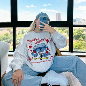 Bookish Shirt Romance Reader Crewneck Book Lover Clothing Reading Sweatshirt Bookish Merch Tee