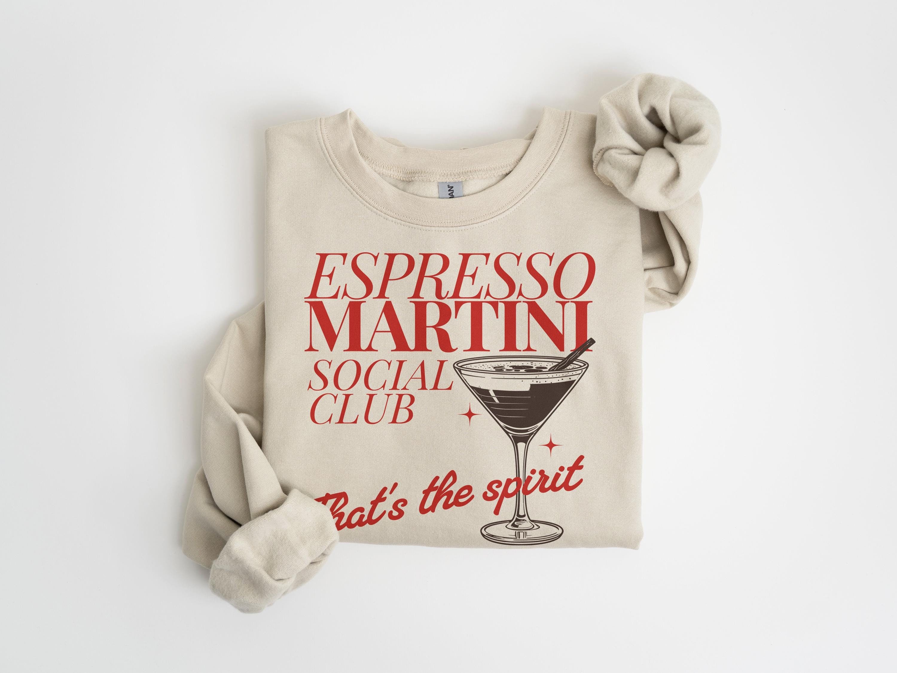 Espresso Martini Sweatshirt, Perfect Gift for Coffee Lovers, Trendy Cocktail Apparel, Funny Coffee Sweatshirt, Signature Drink