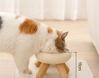 Cat Bowl Cat Ceramic Bowls Cat Feeding Bowl Cat Bowl Raised Cat Shaped Bowl Ceramic Cat Bowl Water Bowl for Pets Bowls