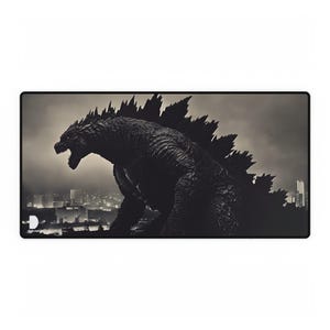 Tappetino da scrivania Godzilla Anime Kaiju Grande tappetino per mouse da gioco Estetica giapponese Regalo per la configurazione della scrivania