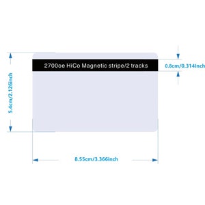 10 pcs SLE4442 Chip Contact IC Cards With 2 Tracks Magnetic Stripes, 2 In 1 Blank PVC IC Smart Intelligent Card. image 2