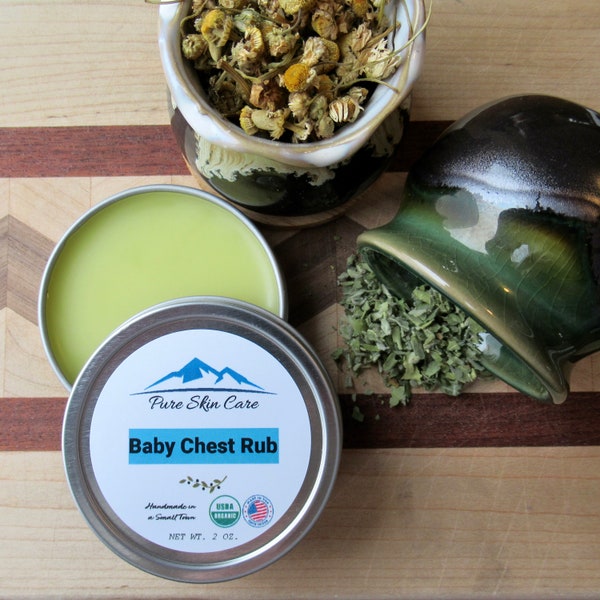 Mother's Day Gift!! Baby Chest Rub Salve -Organically Handmade with Beeswax