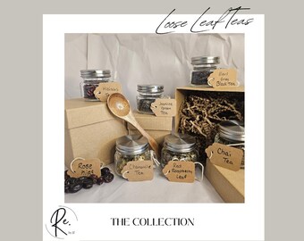 Loose Leaf Tea Sampler - Herbal Tea Party Favors in Mason Jar