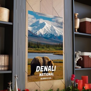 Denali National Park Poster, Denali Wall Decor, Denali Poster, Alaska Travel Prints Denali Art Print Denali Illustration