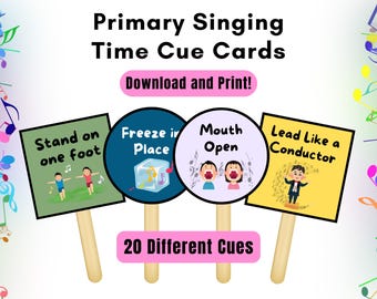 Primäre Singing Cue Cards | Primäre Singzeitaktivität | Primäre Singing Time-Aktionen
