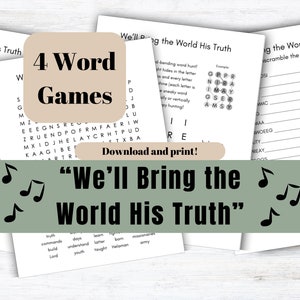 We&#39;ll Bring the World His Truth Games | Primary Activity | Word Games