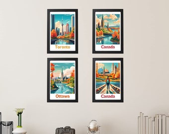 Canada Travel Poster Set (5 Pack)
