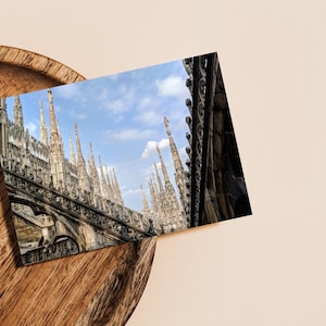 Le toit du Duomo di Milano | Milan, Italie | Carte postale de photographie de voyage (téléchargement numérique | modèle imprimable)