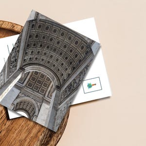 Arco del Triunfo / Techos de los arcos grandes y pequeños / París, Francia / Postal de fotografía de viajes (Descarga digital / Plantilla imprimible)