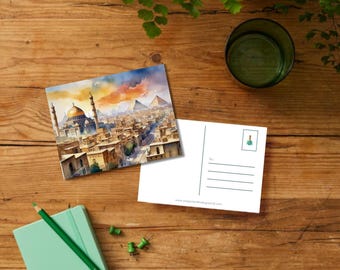Cairo, Egitto / La Piramide di Giza / Cartolina di viaggio (download digitale / modello stampabile)