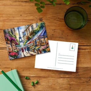 Marché parisien | Carte postale de voyage en France (téléchargement numérique | modèle imprimable)