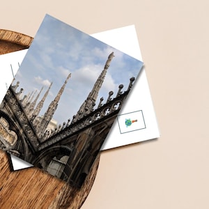 sur le toit de la cathédrale de Milan | Milan, Italie | Carte postale de photographie de voyage (téléchargement numérique | modèle imprimable)