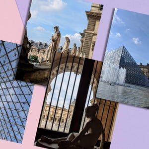 The Louvre Museum Postcard Set (4 Pack) | Paris, France | Travel Photography Postcards (Digital Download | Printable Template)