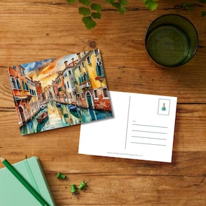 Venice Canal, Italy | Travel Postcard (Digital Download | Printable Template)