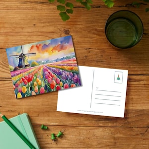 Pays-Bas | Fête des tulipes | Carte postale de voyage (téléchargement numérique | modèle imprimable)
