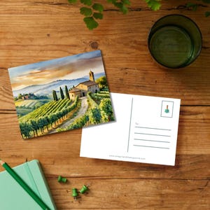 Toscane, Italie | Carte postale de voyage (téléchargement numérique | modèle imprimable)