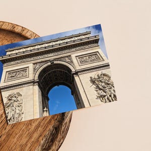 Arco del Triunfo / París, Francia / Postal de fotografía de viajes (Descarga digital / Plantilla imprimible)