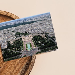 Vue aérienne de Paris | France | Carte postale de photographie de voyage (téléchargement numérique | modèle imprimable)