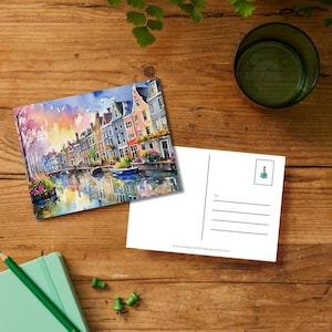 Amsterdam Travel Postcard (Digital Download | Printable Template)