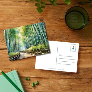 Bambouseraie d'Arashiyama | Japon | Carte postale de voyage (téléchargement numérique | modèle imprimable)
