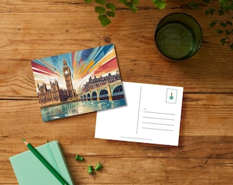 postale de voyage à Londres | Angleterre (téléchargement numérique | modèle imprimable)