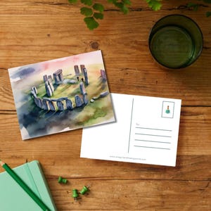 Stonehenge | Carte postale de voyage en Angleterre (téléchargement numérique | modèle imprimable)