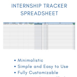 NEW 2025-2026 Internship Tracker Spreadsheet